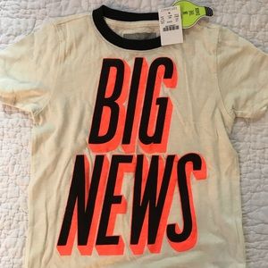 J Crew Crewcuts “Big News” t-shirt NWT